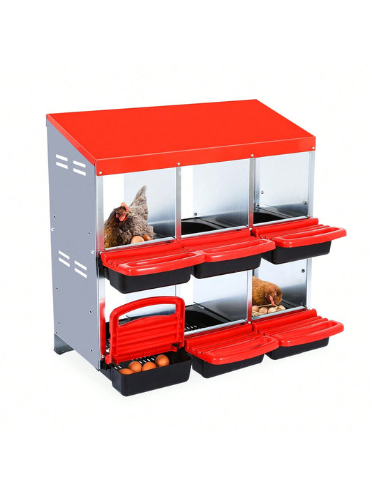 Chicken Nesting Boxes, With Hole Nesting Box For Laying Eggs, Chicken Laying Boxes For Chicken And Poultry To Collect Eggs, Hens Chicken Coop Box