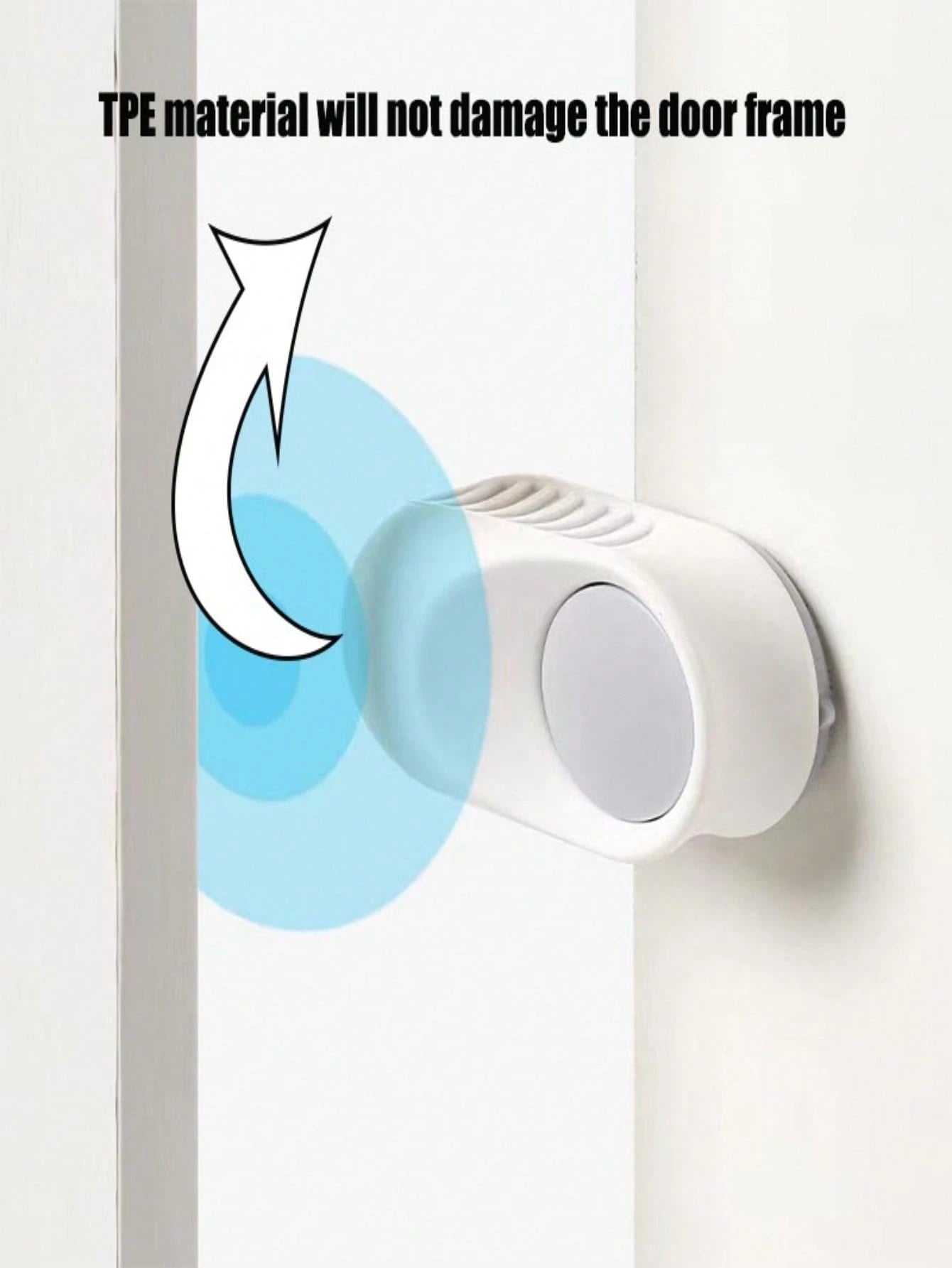 Child Proof Door Pinch Guard – Adhesive Mounted Finger Protector Prevents Slamming & Sudden Closures, No-Tool Installation, Fits Most Standard Doors