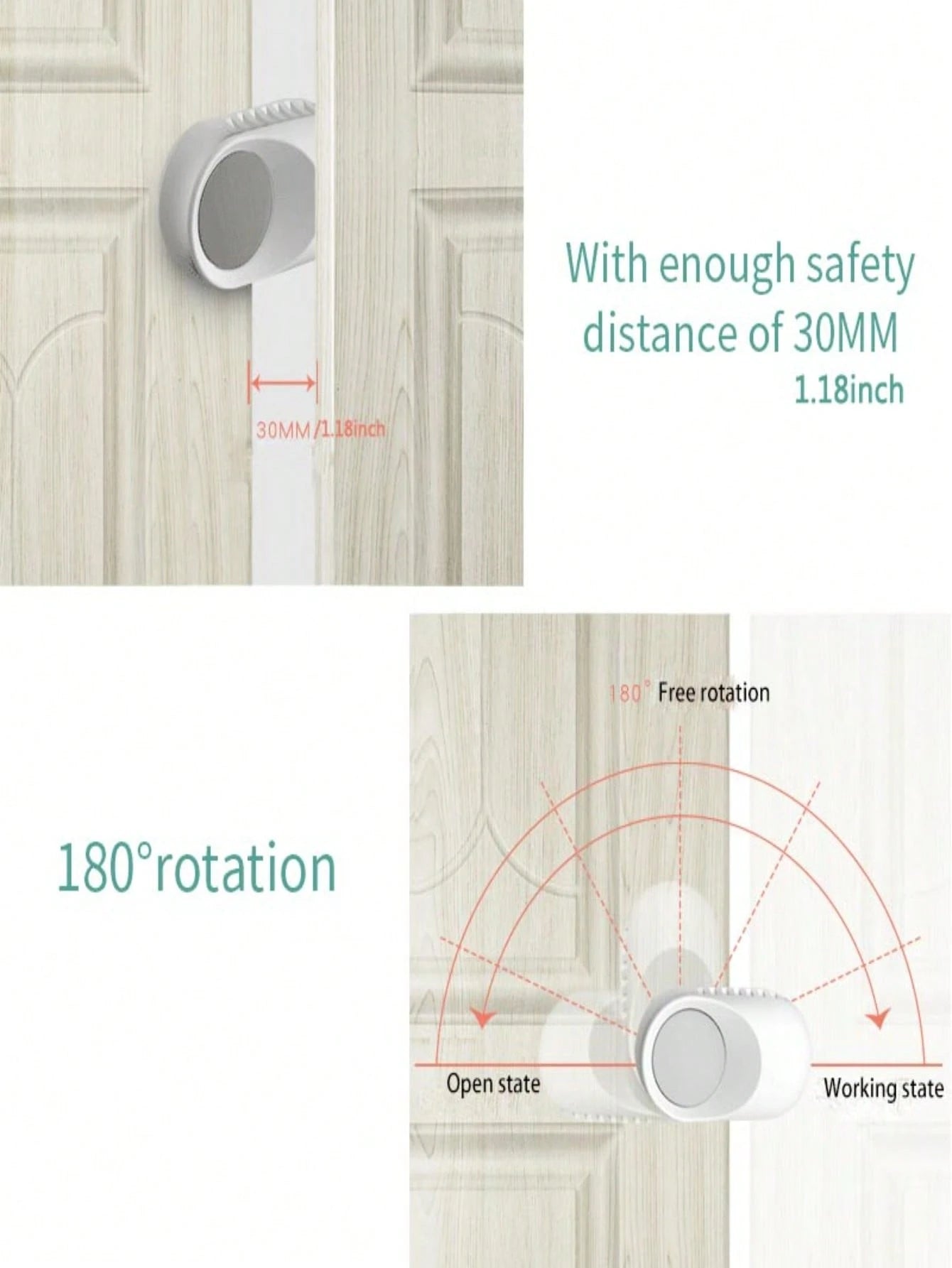 Child Proof Door Pinch Guard – Adhesive Mounted Finger Protector Prevents Slamming & Sudden Closures, No-Tool Installation, Fits Most Standard Doors