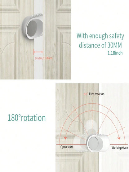 Child Proof Door Pinch Guard – Adhesive Mounted Finger Protector Prevents Slamming & Sudden Closures, No-Tool Installation, Fits Most Standard Doors