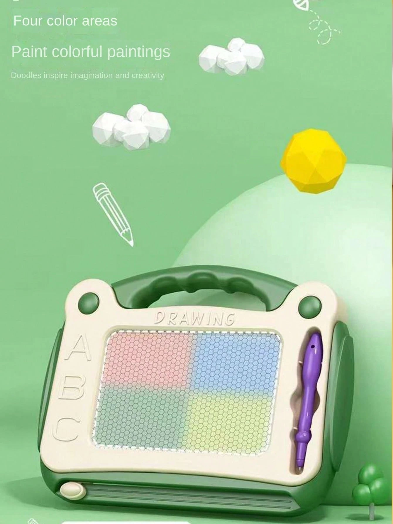 Children's Drawing Toys, Sports Aesthetic Toys, Children's Scribble Drawing Board, Learning And Educational Toys For Boys And Girls, With Magnetic Stamps, Children's Writing Board And Drawing Board Su