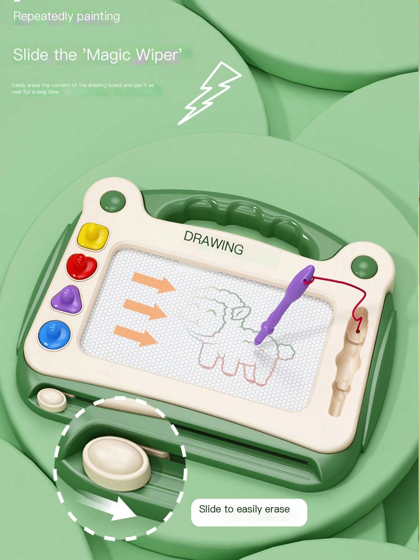 Children's Drawing Toys, Sports Aesthetic Toys, Children's Scribble Drawing Board, Learning And Educational Toys For Boys And Girls, With Magnetic Stamps, Children's Writing Board And Drawing Board Su