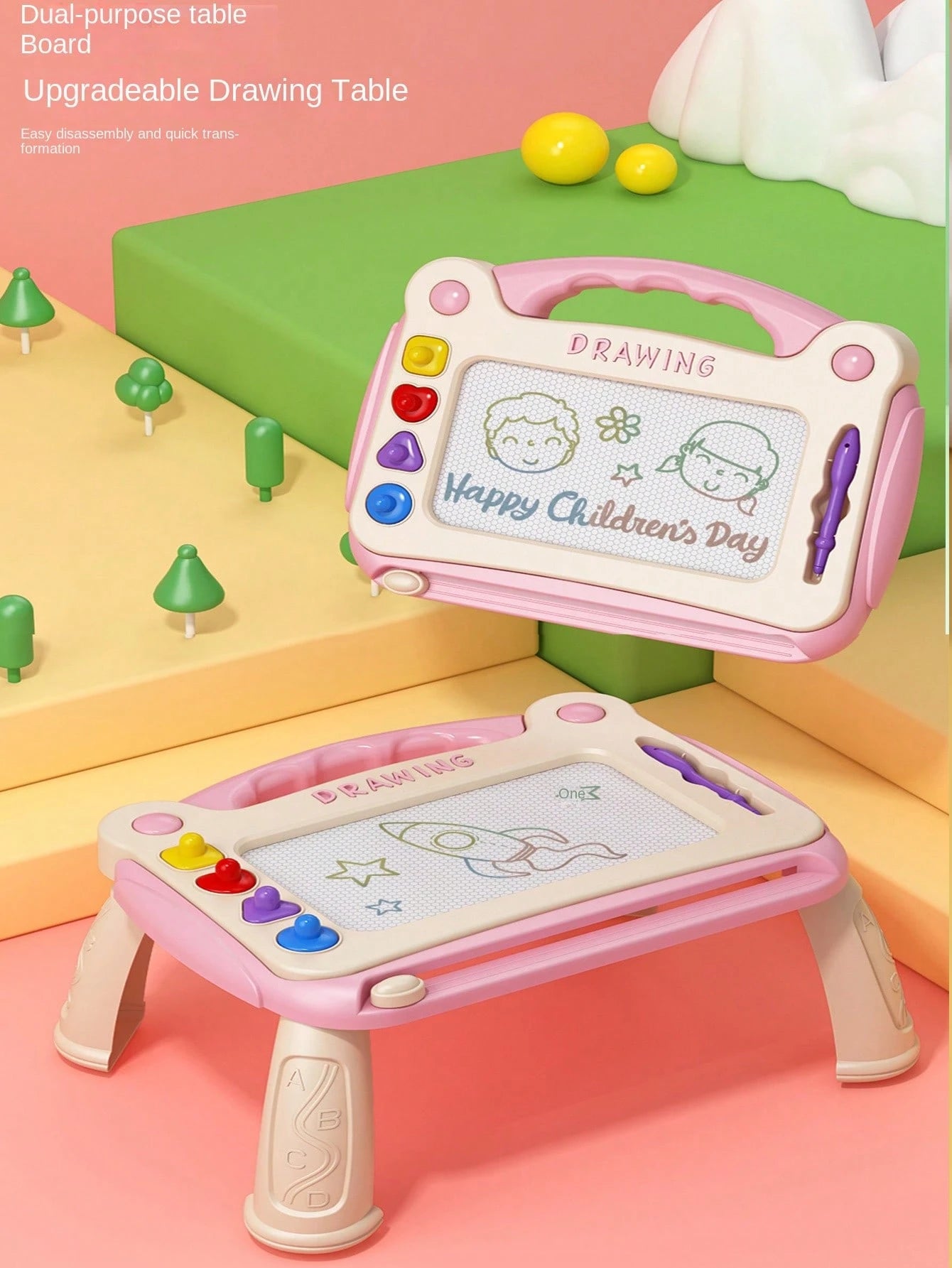 Children's Drawing Toys, Sports Aesthetic Toys, Children's Scribble Drawing Board, Learning And Educational Toys For Boys And Girls, With Magnetic Stamps, Children's Writing Board And Drawing Board Su