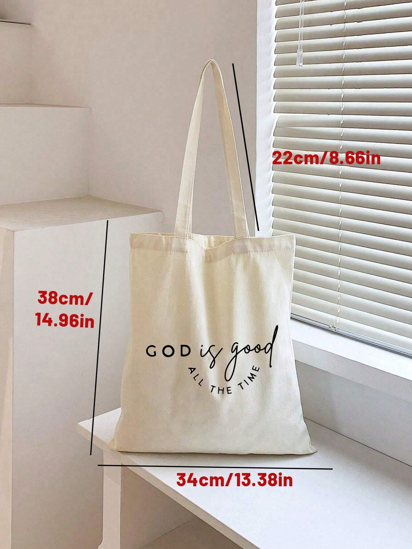 Christian Tote Bag, Vintage Bible Verse Print Tote Bag, Christian Gift, Large Capacity Fashion Shoulder Bag, Suitable For Outdoor Picnic, Gathering, Travel, Shopping.