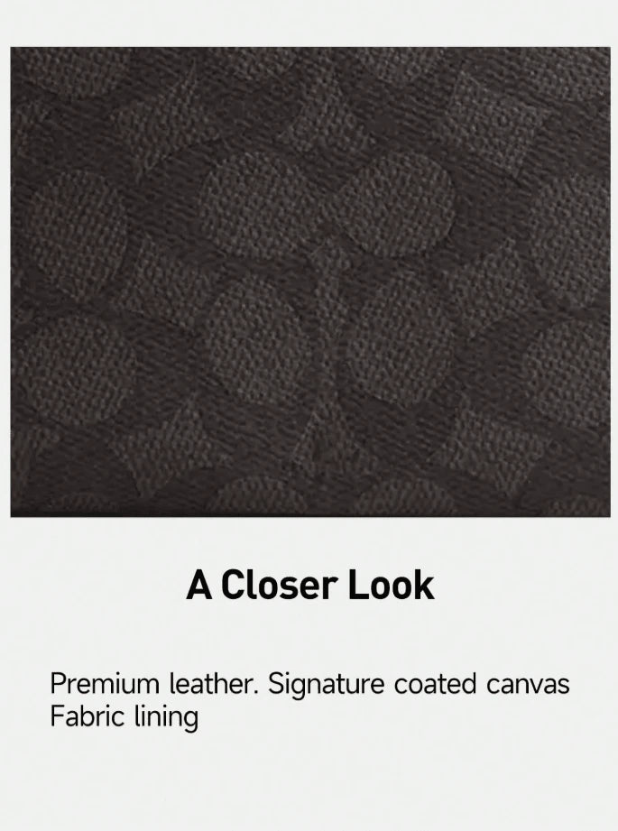Coach Nolita 19 Signature Coated Canvas Leather Shoulder Bag For Women, Convertible Wristlet Walnut Black CW426 196395548125 Designer Handbags Brown Purse