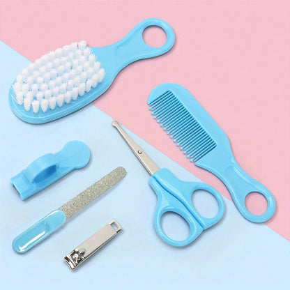 Cochildor Baby Hygiene Care Set 6Pcs, Hair Tools & Nail Clipper, Plastic Grooming Kit, Great Gift For Kids