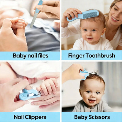 Cochildor Baby Hygiene Care Set 6Pcs, Hair Tools & Nail Clipper, Plastic Grooming Kit, Great Gift For Kids