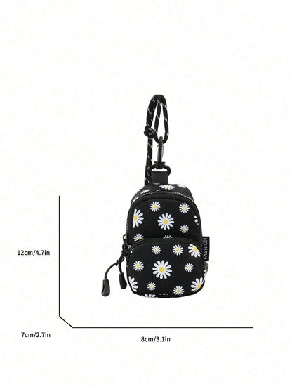 Coin Purse Mini Bag Pendant Bag Zebra Print Leopard Print Cow Print Cherry Daisy Backpack Charm Backpack Pendant Bag Black White Polka Dot White Black Polka Dot