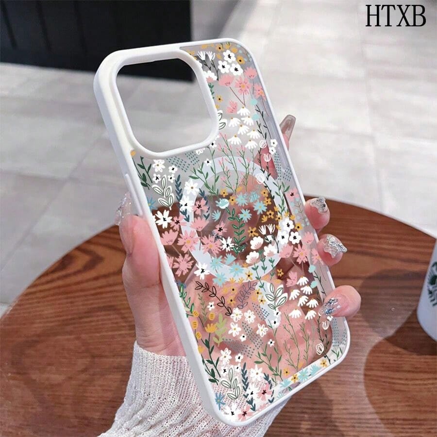 Colorful Small Florals This MagSafe Magnetic Phone Case, Compatible With IPhone 17/Air/16/15/14/13/12 Pro/11/XS Plus Max/ S22/S23/S24/S26, Features A Stylish And Pattern Design. Available In A Variet