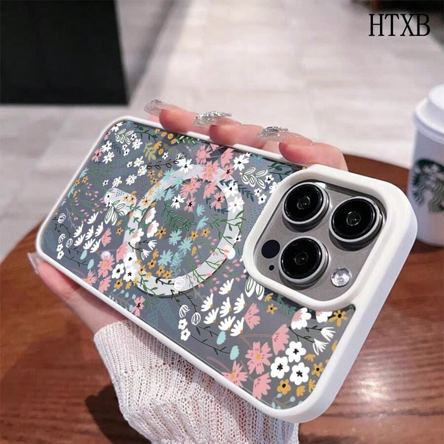 Colorful Small Florals This MagSafe Magnetic Phone Case, Compatible With IPhone 17/Air/16/15/14/13/12 Pro/11/XS Plus Max/ S22/S23/S24/S26, Features A Stylish And Pattern Design. Available In A Variet