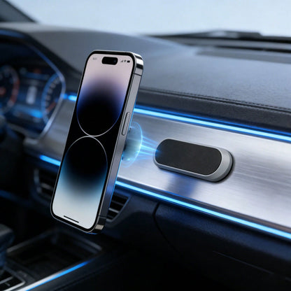 Compact Magnetic Phone Holder, Strong Magnetic Adsorption Auto-Alignment, Foldable Design Portable, Suitable For Car, Desk, Bedside, Won't Damage Phone, Easy Installation