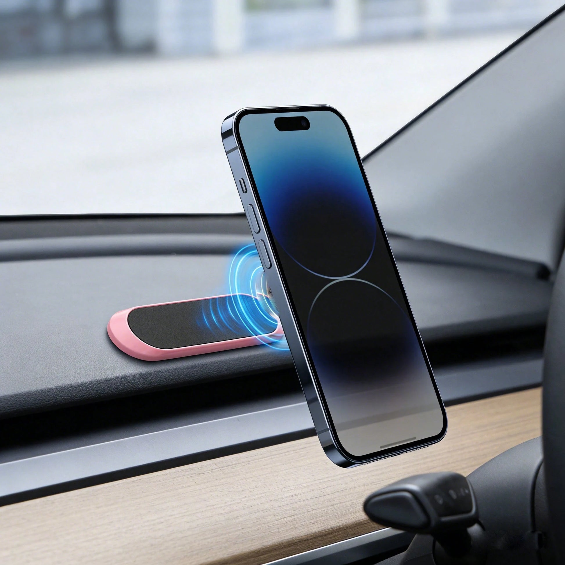 Compact Magnetic Phone Holder, Strong Magnetic Adsorption Auto-Alignment, Foldable Design Portable, Suitable For Car, Desk, Bedside, Won't Damage Phone, Easy Installation
