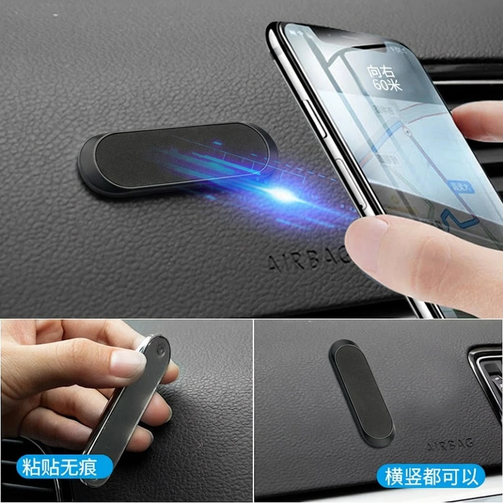 Compact Magnetic Phone Holder, Strong Magnetic Adsorption Auto-Alignment, Foldable Design Portable, Suitable For Car, Desk, Bedside, Won't Damage Phone, Easy Installation