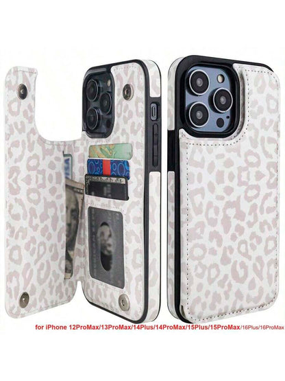 Compatible With Iphone 12ProMax/13ProMax/14Plus/14ProMax/15Plus/15ProMax/16Plus/16ProMax Case Wallet With Card Holder, Floral Flower Pattern Back Flip