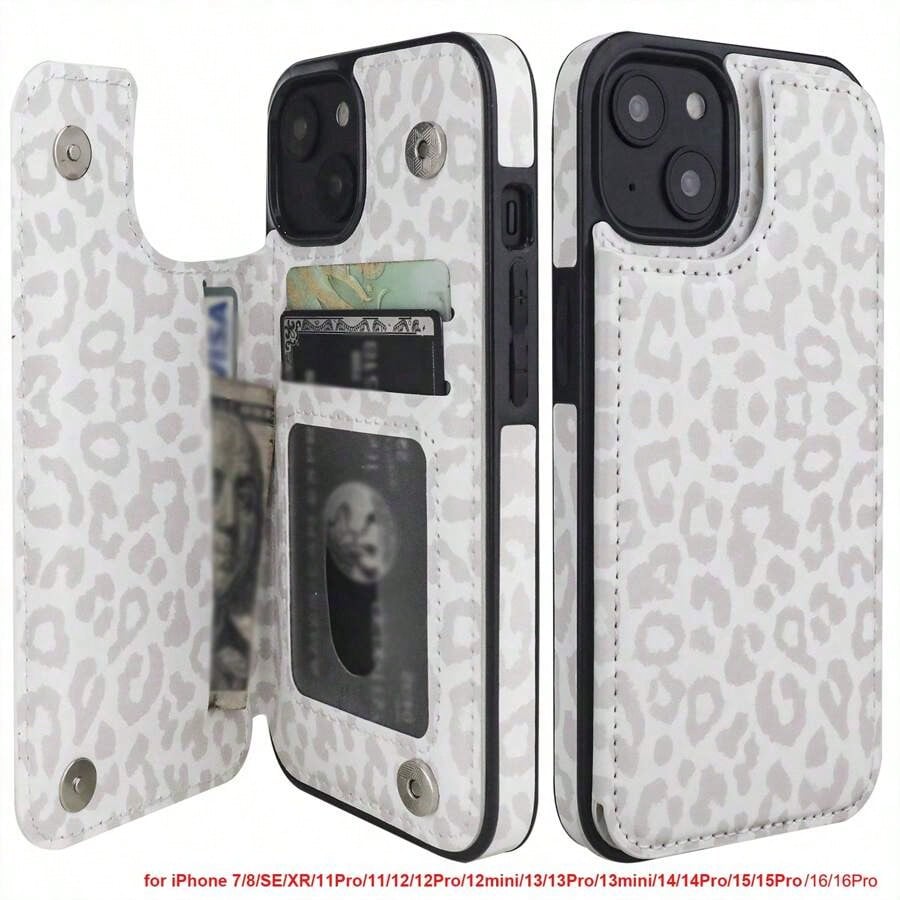 Compatible With Iphone 12ProMax/13ProMax/14Plus/14ProMax/15Plus/15ProMax/16Plus/16ProMax Case Wallet With Card Holder, Floral Flower Pattern Back Flip