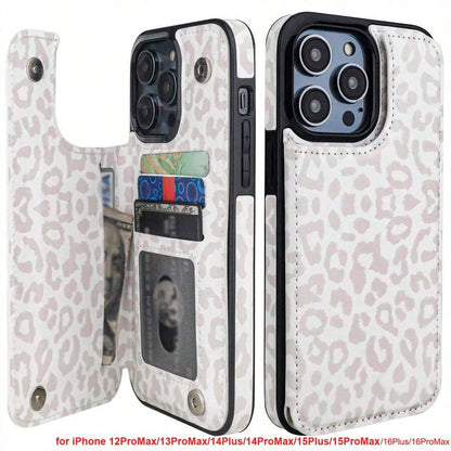 Compatible With Iphone 12ProMax/13ProMax/14Plus/14ProMax/15Plus/15ProMax/16Plus/16ProMax Case Wallet With Card Holder, Floral Flower Pattern Back Flip