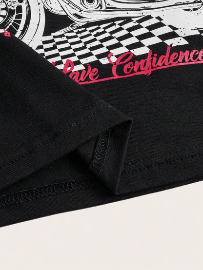 Coolane Motorcycle Style Tank Top For Summer With Letter Print And Notched Collar California CITY PARK ENJOY BEING THE STAND OUT Have Confidence