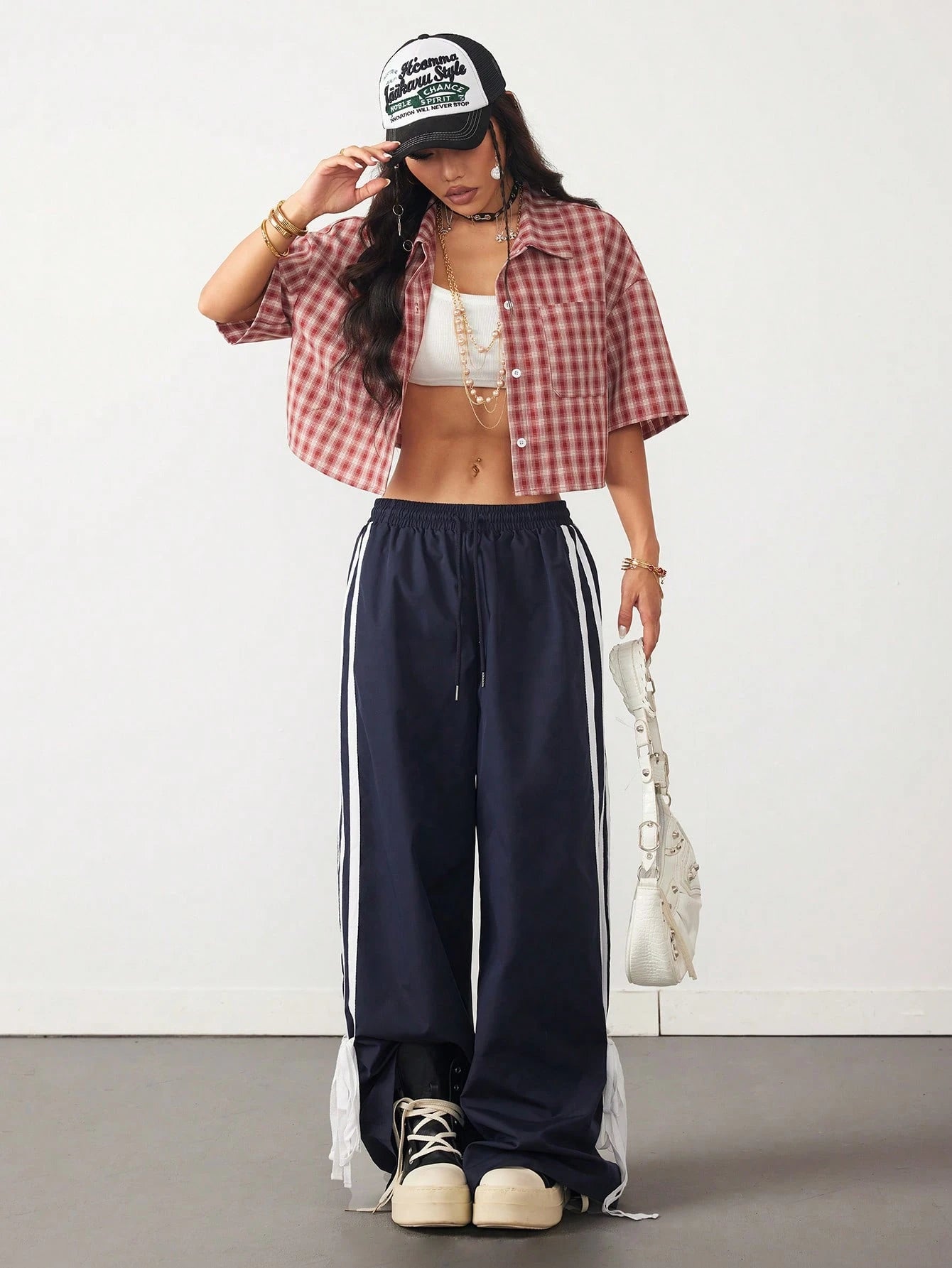 Coolane Women's Spring/Summer Vintage Preppy Crop Plaid Loose Crop Tops Red Shirt For New Years