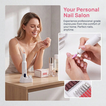 Cordless Rechargeable Nail Drill Set, Multi-Purpose Manicure Pedicure Equipment, Durable Nail File For Daily Nail Care, Home Salon Use, Birthday Gift For Nail Lovers