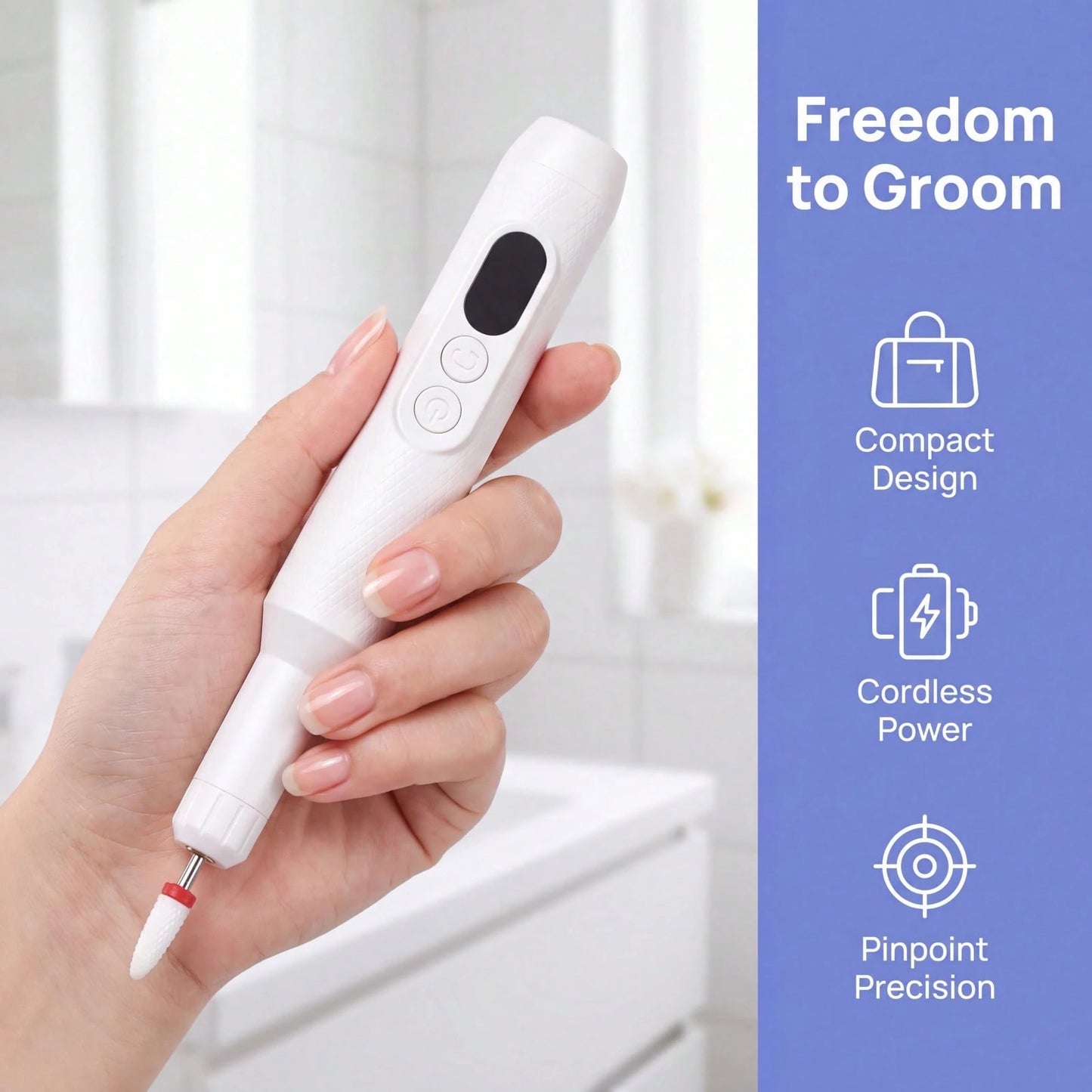 Cordless Rechargeable Nail Drill Set, Multi-Purpose Manicure Pedicure Equipment, Durable Nail File For Daily Nail Care, Home Salon Use, Birthday Gift For Nail Lovers