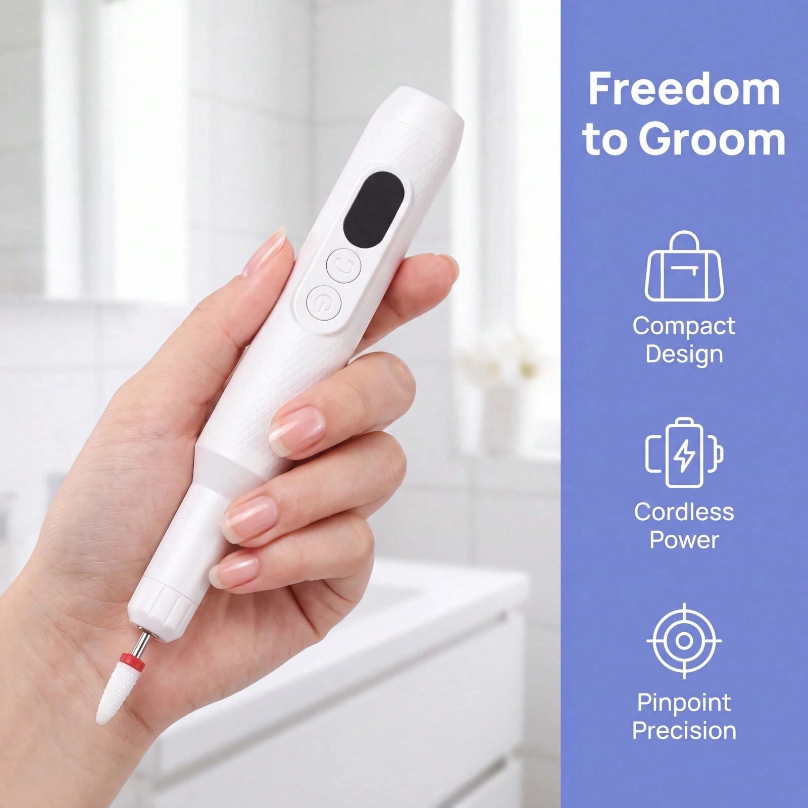 Cordless Rechargeable Nail Drill Set, Multi-Purpose Manicure Pedicure Equipment, Durable Nail File For Daily Nail Care, Home Salon Use, Birthday Gift For Nail Lovers