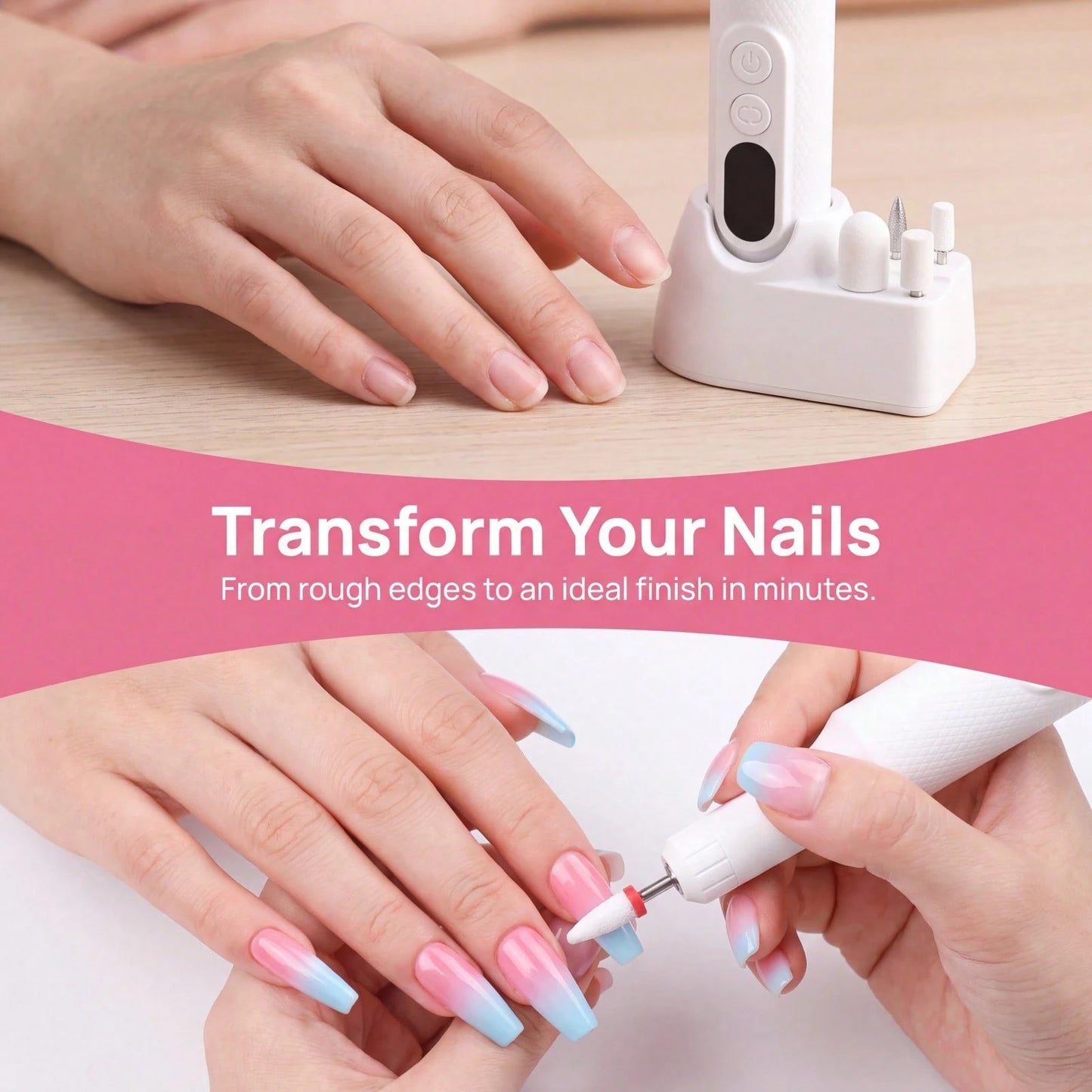 Cordless Rechargeable Nail Drill Set, Multi-Purpose Manicure Pedicure Equipment, Durable Nail File For Daily Nail Care, Home Salon Use, Birthday Gift For Nail Lovers