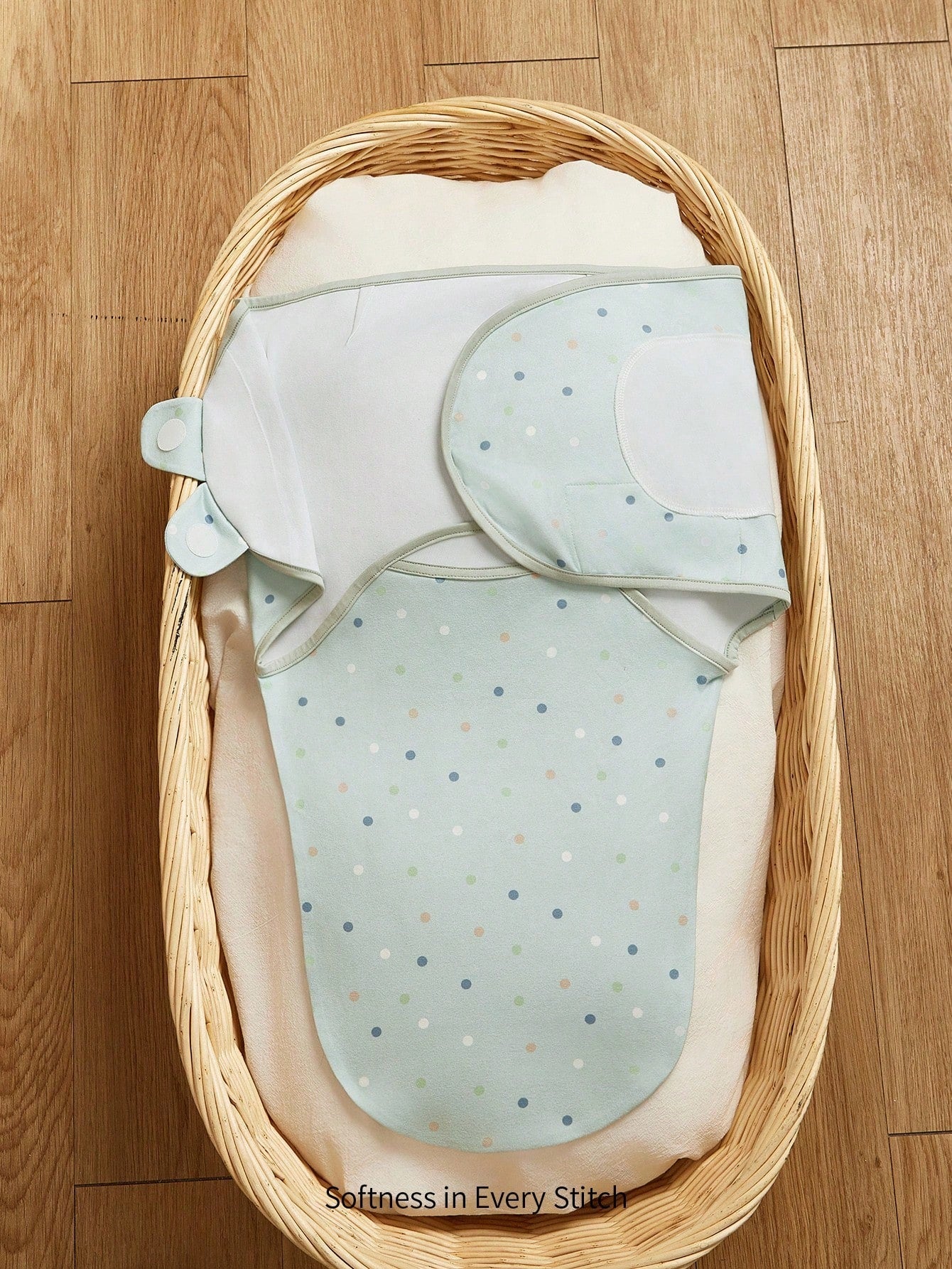Cozy Pixies 3pcs/Set Soft Polka Dot Animal Print Swaddle Blanket Gift Box Set For Newborn