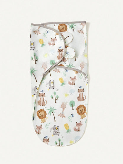 Cozy Pixies 3pcs/Set Soft Polka Dot Animal Print Swaddle Blanket Gift Box Set For Newborn