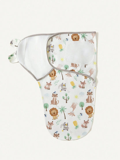 Cozy Pixies 3pcs/Set Soft Polka Dot Animal Print Swaddle Blanket Gift Box Set For Newborn