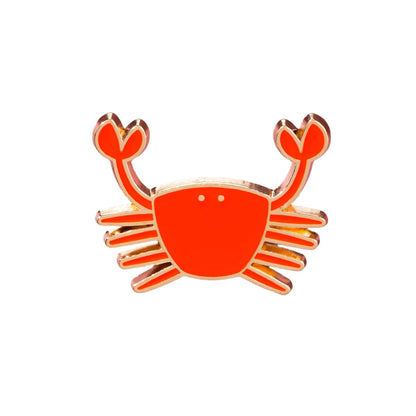 Crab Enamel Brooch Fashion Decorative Brooch Collar Bag Decoration Badge Jewelry Gift 2025 New Style Backpack School Office Accessory Shirt Jacket Halloween Badge Autumn Winter Accessory Suitable For