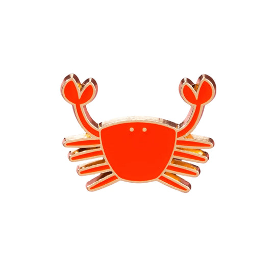 Crab Enamel Brooch Fashion Decorative Brooch Collar Bag Decoration Badge Jewelry Gift 2025 New Style Backpack School Office Accessory Shirt Jacket Halloween Badge Autumn Winter Accessory Suitable For
