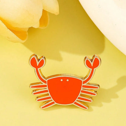 Crab Enamel Brooch Fashion Decorative Brooch Collar Bag Decoration Badge Jewelry Gift 2025 New Style Backpack School Office Accessory Shirt Jacket Halloween Badge Autumn Winter Accessory Suitable For