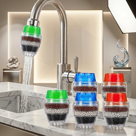 CUGBO 6PCS Kitchen Faucet Water Filter Replacement Universal Tap Purifier Cartridges Easy Install Long Lasting Filtration For Home Office Restaurant Clean Water