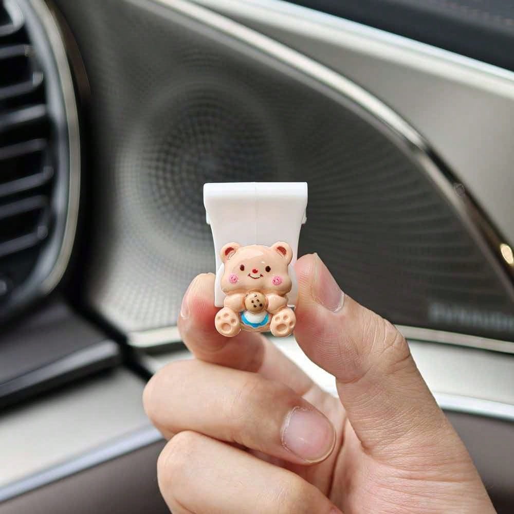 Cute Bear Car Hook, Passenger Glove Box Front Row Storage Organizer, Seat Hook, Car Interior Decor