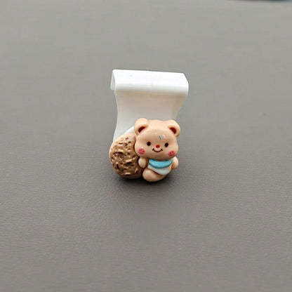Cute Bear Car Hook, Passenger Glove Box Front Row Storage Organizer, Seat Hook, Car Interior Decor
