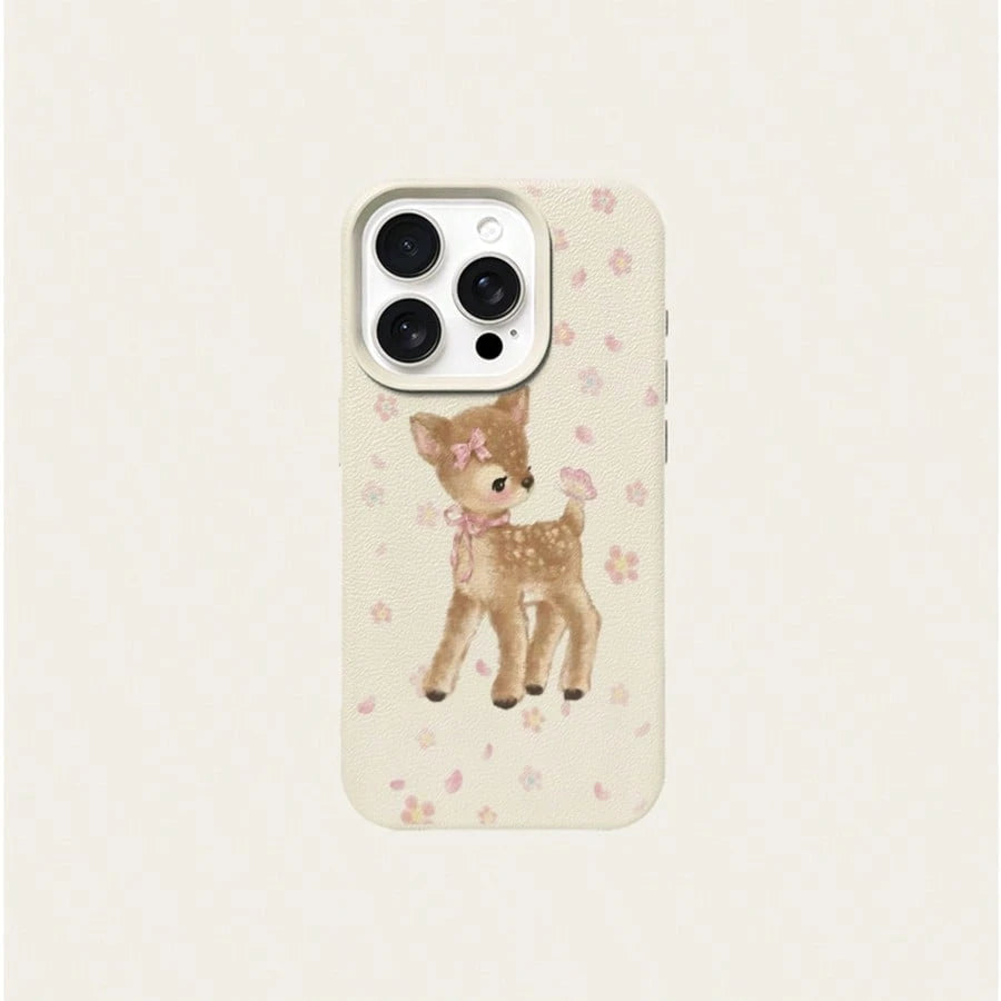 Cute Elk Design TPU Fashion 1pc Elk Fashion TPU Material Cute Deer & Floral Pattern Phone Case Compatible With IPhone 17 Pro Max/17/16 Pro Max/15/13/12/11, S20 FE/A15/S24/A55, Compatible With Redmi No