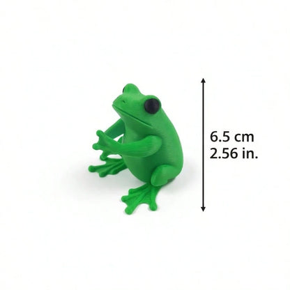 Cute Green Frog Shaped Pen Holder- 3D Designed Adorable Frog Office Decor, Interesting Stationery Storage For Gamers, Writers And Frog Lovers