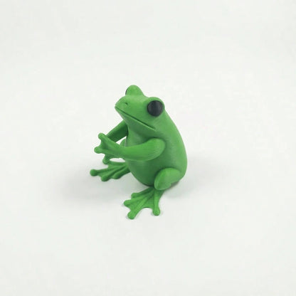 Cute Green Frog Shaped Pen Holder- 3D Designed Adorable Frog Office Decor, Interesting Stationery Storage For Gamers, Writers And Frog Lovers
