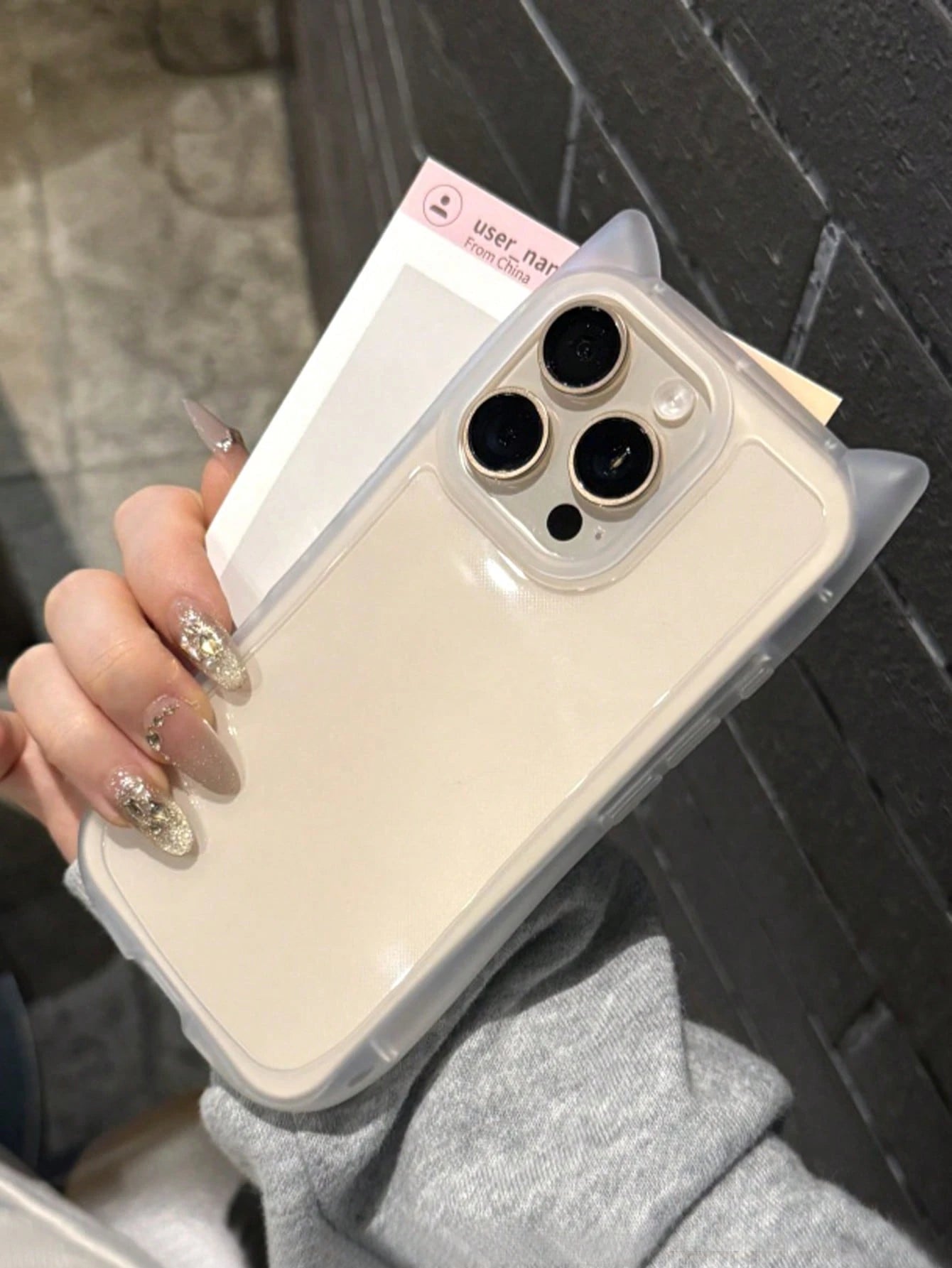 Cute Minimalist Animal Ear Style Novelty Cases Transparent Cat Ear Shaped Phone Case Compatible With IPhone 17 Pro Max/17 Pro/17 Air/17/16 Pro Max/16/16 Pro/16 Plus/15/15 Pro Max/15 Pro/15 Plus/11/12