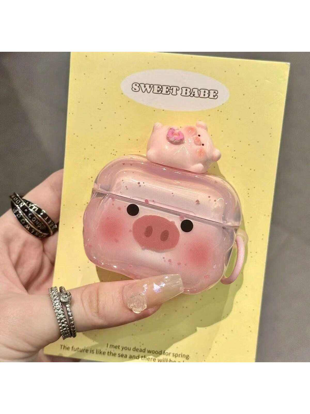 Cute Pig Face Graphic Protective Case Compatible With Apple 4/2/3 Pro2 Earbuds, Soft Shell, Suitable As A Gift For Her