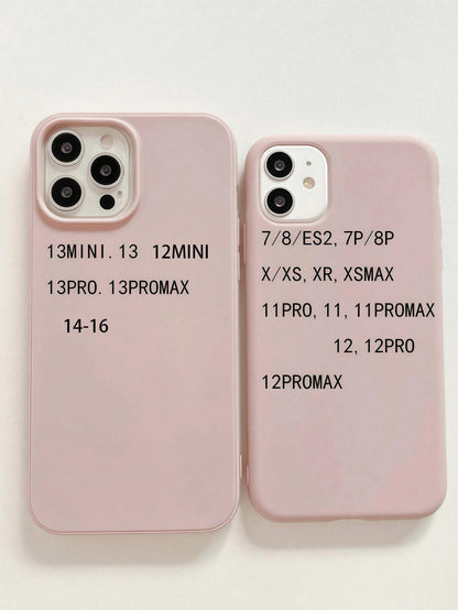 Cute Pink Heart Design Silicone TPU 1pc Matte Solid Color Heart-Shaped Camera Cutout Large Hole Full Coverage Shockproof Phone Case Compatible With Iphone 17/16/15/14/13/12/11/XSMAX/X/XS/XR/7PLUS/8PLU