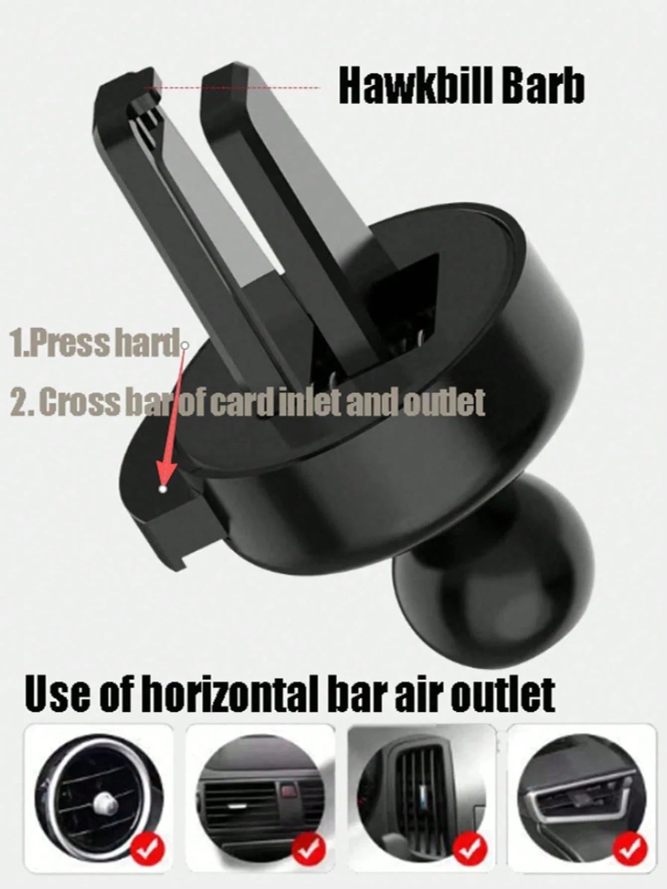 Cute Silver Heart Bear Gravity Car Phone Holder, Universal Air Vent Anti-Shake Car Navigation Bracket, Detachable Washable Upgraded PVC Car Phone Mount, Retractable Invisible Design Firm Clip-On Auto