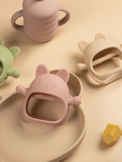 Cute Teething Toys With Handle For Infant Silicone Teethers For Infants Baby Chewing Nursing Toys Newborn Accessories
