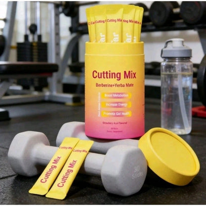 Cutting Drink Mix- Berberine+Yerb<Wbr>A Mate, Boost Metabolism Gut Health Supplement 30Tablets