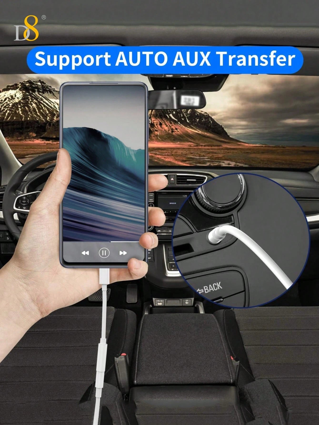 D8 16 USB-C To 3.5mm Audio Adapter, Type-C AUX Headphone Converter With DAC Stereo Microphone HiFi Headphone Adapter, Compatible With IPhone 16/16 Pro/16 Pro Max/15/15 Pro/15 Pro Max, Pro/ Air 5/ 4/ M