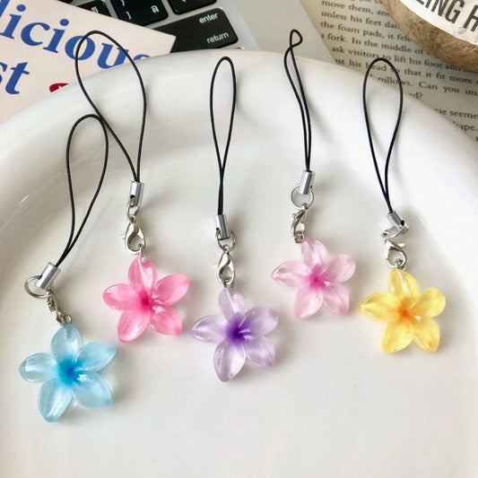 Daisy Transparent Flower Resin Pendant Phone Lanyard, Backpack Ornament, Cute Phone Strap, Girly Soft Pendant, Gift For Best Friends And Couples, Suitable For Phones, Cameras, Keychains, School Bag Or