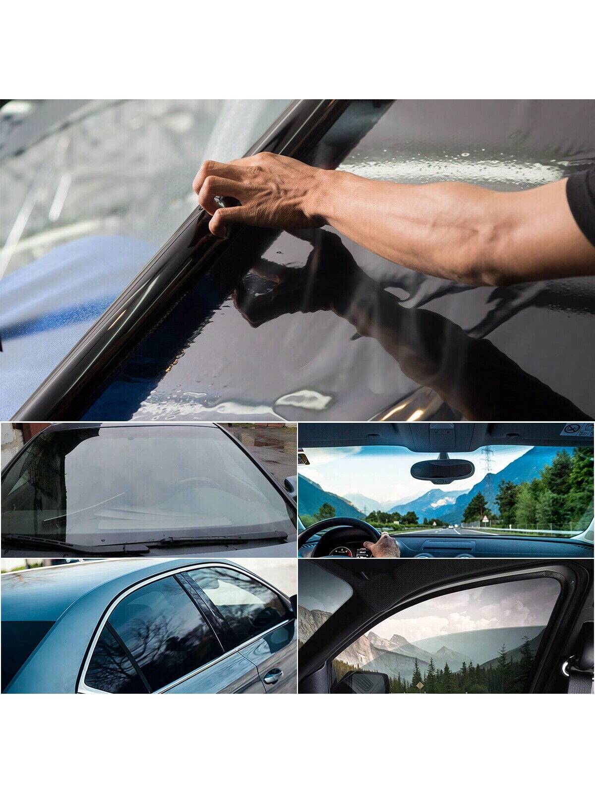 Dazone 300CM Uncut Roll Window Tint Film 25% VLT 20" X 10ft Feet For Car Home Office Glass Window UV Block Sunshade Tint Film Universal Privacy Security For Car Truck Auto- Any Size & Shade With Free