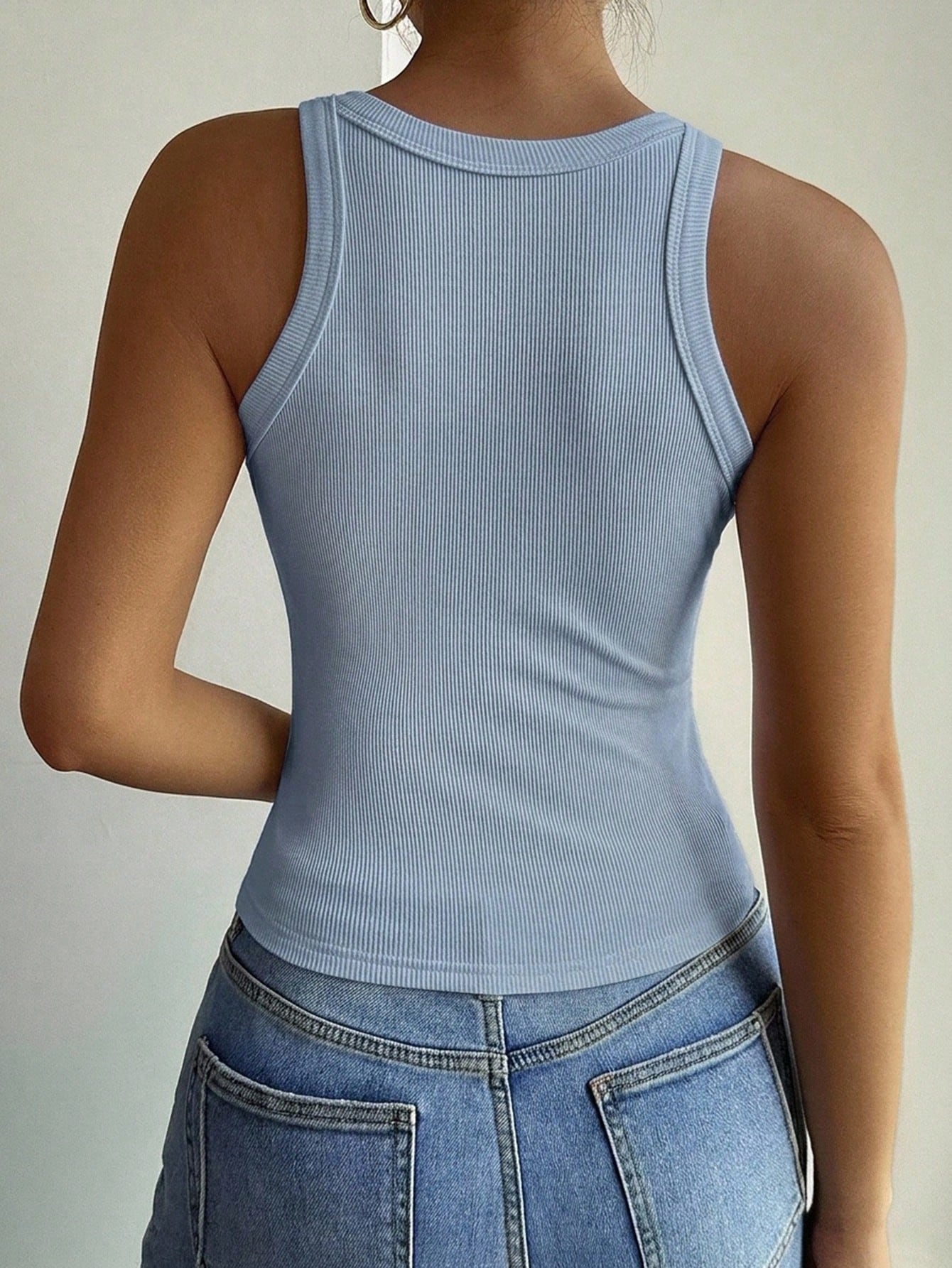 DAZY Autumn/Winter Off-Season Slim Fit Elegant Solid Color Women's Vest Summer
