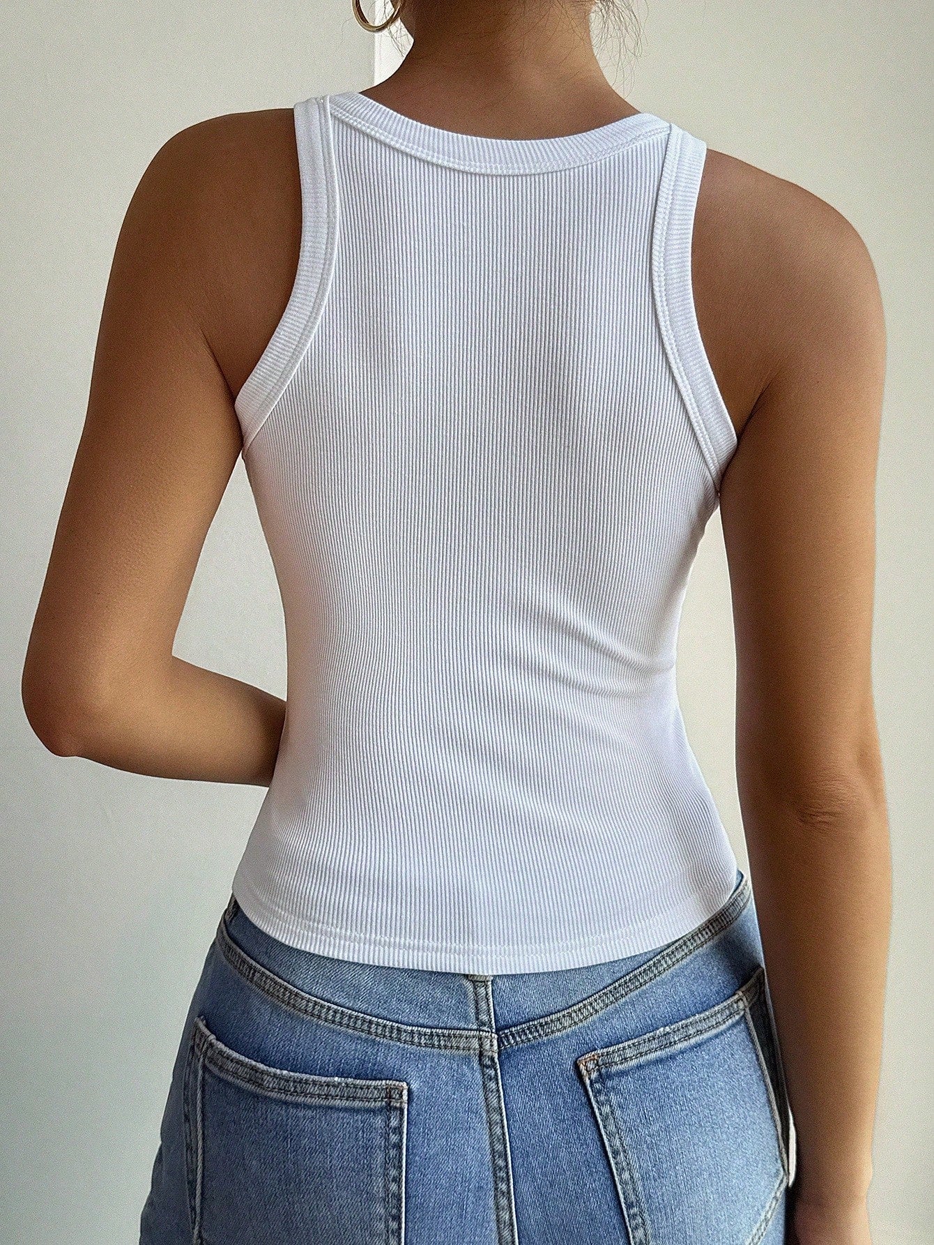 DAZY Autumn/Winter Off-Season Slim Fit Elegant Solid Color Women's Vest Summer