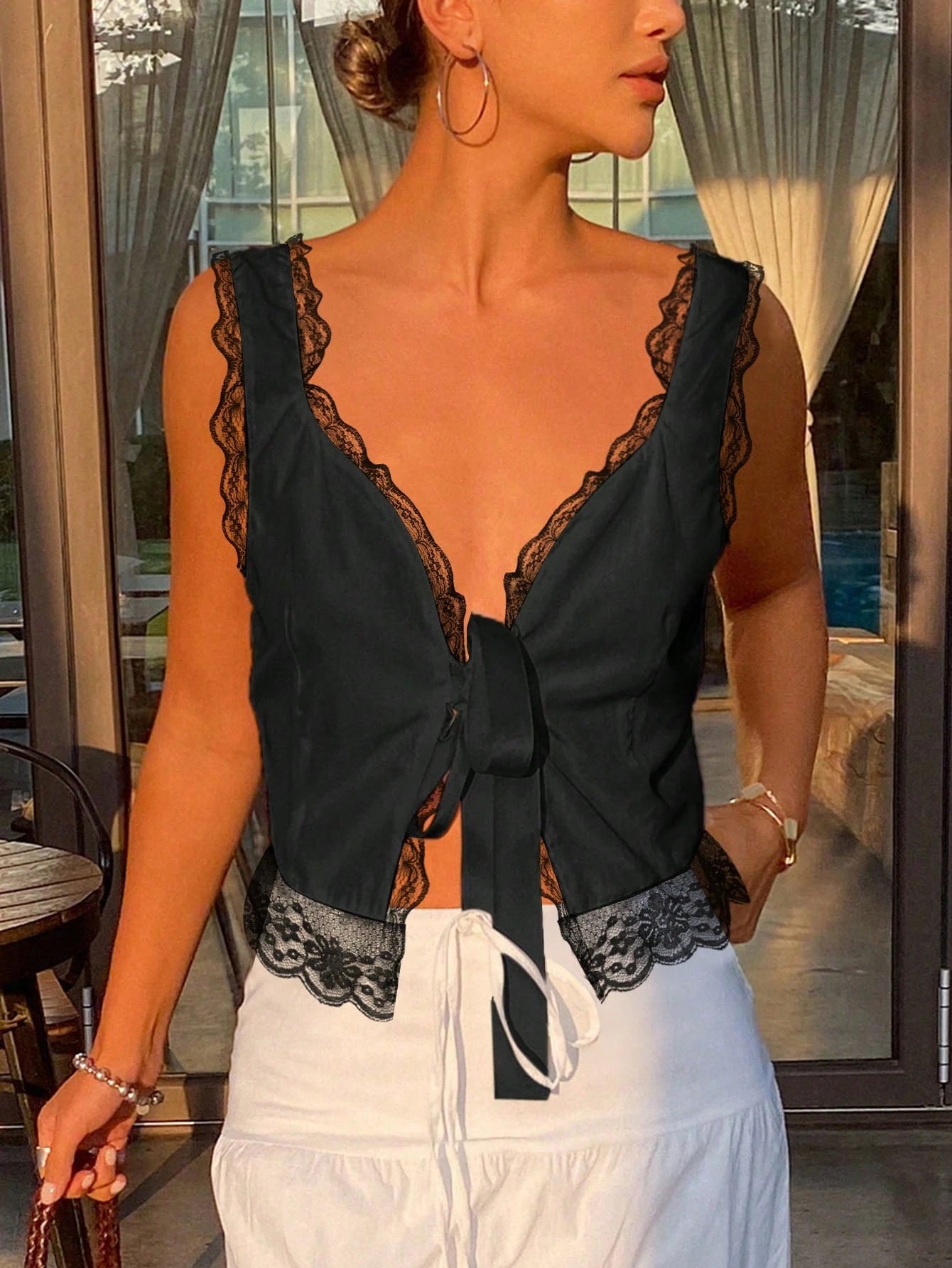 DAZY Women Back To School Cropped Camisole Tank Tops,Beach Outfits Going Out Tops Preppy Tops